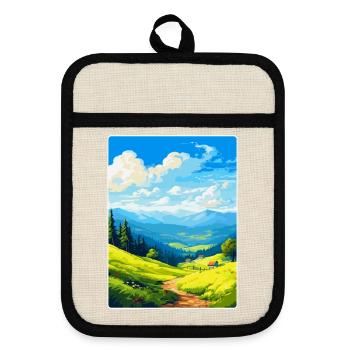 Harz Deutschland Vintage Reiseplakat WPA - Topflappen mit Gummirückseite - Leinen/Schwarz  - Vorne