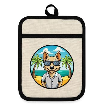 Lunettes de soleil Braque Saint Germain Dog Breed Cartoon - Maniques avec dos en caoutchouc - lin/noir  - Devant