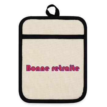 RETRAITE. RETRAITE. RETRAITEE. RETRAITE - Maniques avec dos en caoutchouc - lin/noir  - Devant