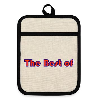 MOM. MOTHERS' DAY. HAPPY BIRTHDAY MOM. I LOVE YOU - Pot holders with rubber back - linen/black  - Front