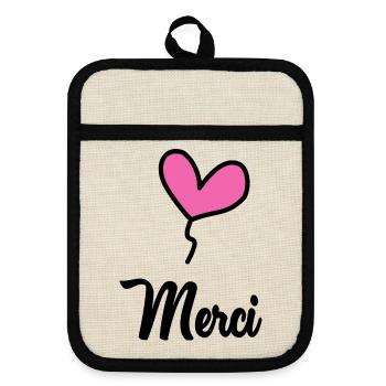 MERCI. MAÎTRESSE. MAÎTRE. MERCI MAÎTRESSE - Maniques avec dos en caoutchouc - lin/noir  - Devant