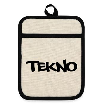 Shorts TEKNO (verschiedene Farben) - Topflappen mit Gummirückseite - Leinen/Schwarz  - Vorne