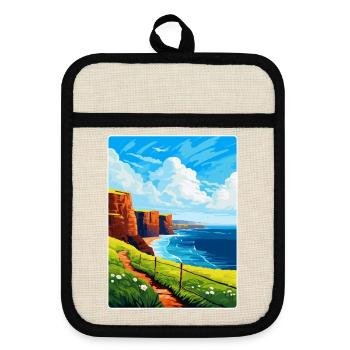Isle Of Hoy Scotland Uk Vintage Travel Poster WPA - Pot holders with rubber back - linen/black  - Front