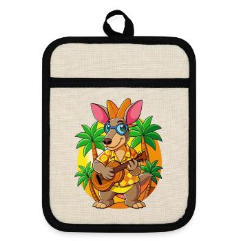 Lunettes de soleil de plage d’été de dessin animé Aardvark drôle - Maniques avec dos en caoutchouc - lin/noir  - Devant