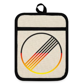 UNLIMITED GERMANY by Unlimited Apparel - Pot holders with rubber back - linen/black  - Front