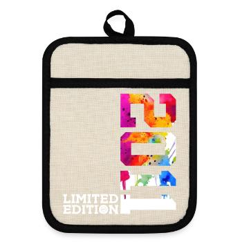 15E ANNIVERSAIRE ÉDITION LIMITÉE 2011 - Maniques avec dos en caoutchouc - lin/noir  - Devant