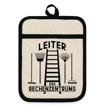 LEITER DES RECHENZENTRUMS - Topflappen mit Gummirückseite - Leinen/Schwarz  - Vorne