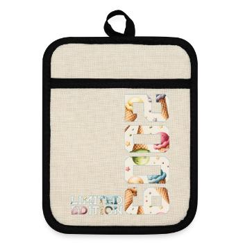 SOMMER LIMITED EDITION 2009 EIS 17. GEBURTSTAG - Pot holders with rubber back - linen/black  - Front