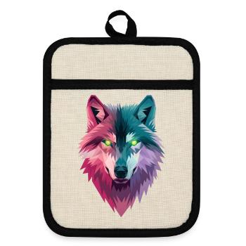 Loup - Maniques avec dos en caoutchouc - lin/noir  - Devant