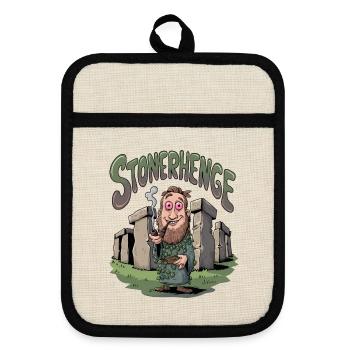 Stonerhenge - Maniques avec dos en caoutchouc - lin/noir  - Devant