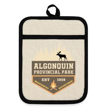 Canada Algonquin Park Moose Backcountry Camping - Maniques avec dos en caoutchouc - lin/noir  - Devant
