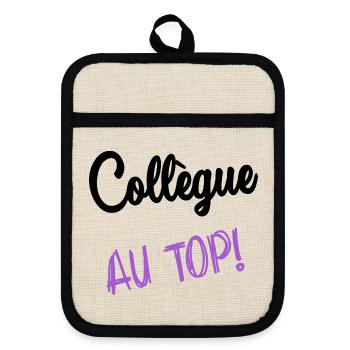 RETRAITE. RETRAITE. RETRAITEE. BONNE RETRAITE - Maniques avec dos en caoutchouc - lin/noir  - Devant