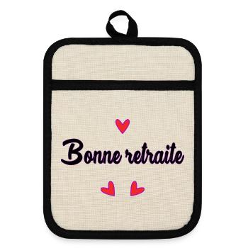 RETRAITE. RETRAITE. RETRAITEE. RETRAITE - Maniques avec dos en caoutchouc - lin/noir  - Devant