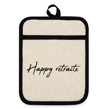 RETRAITE. RETRAITE. RETRAITEE. RETRAITE - Maniques avec dos en caoutchouc - lin/noir  - Devant
