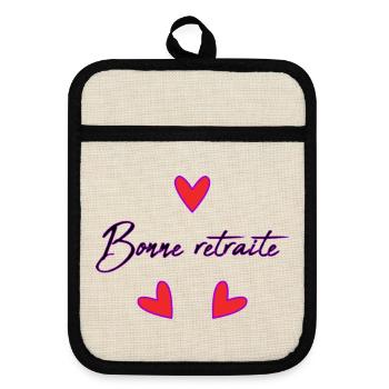 RETRAITE. RETRAITE. RETRAITEE. RETRAITE - Maniques avec dos en caoutchouc - lin/noir  - Devant