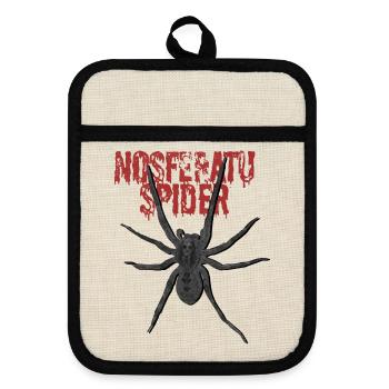 Nosferatu Spinne – Horror - Topflappen mit Gummirückseite - Leinen/Schwarz  - Vorne