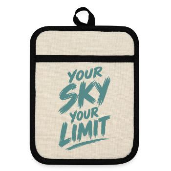 Your Sky Your Limit - Topflappen mit Gummirückseite - Leinen/Schwarz  - Vorne