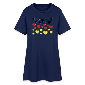 deutschland schwarz rot gold - Frauen T-Shirt-Kleid - Light Navy - Vorne