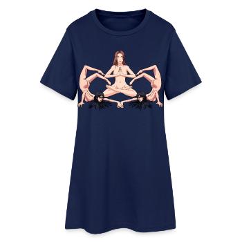 Yoga Erotik nackte Frauen nackt Yoga Yogi - Frauen T-Shirt-Kleid - Light Navy - Vorne