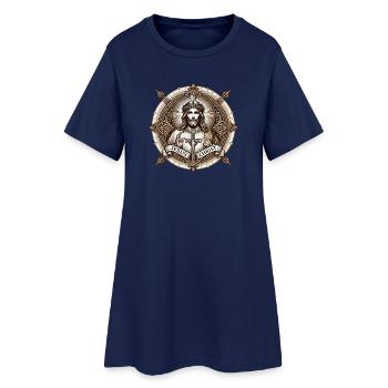 Jesus Christ Antiq Logo - Frauen T-Shirt-Kleid - Light Navy - Vorne