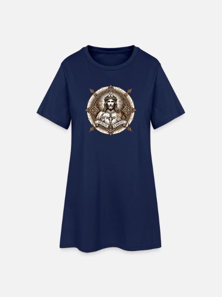 Logo de l’Antiq de Jésus-Christ - Robe T-shirt Femme - marine clair