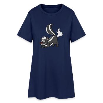 moufette - Robe T-shirt Femme - marine clair - Devant