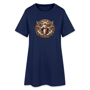Jesus Christ Logo - Frauen T-Shirt-Kleid - Light Navy - Vorne