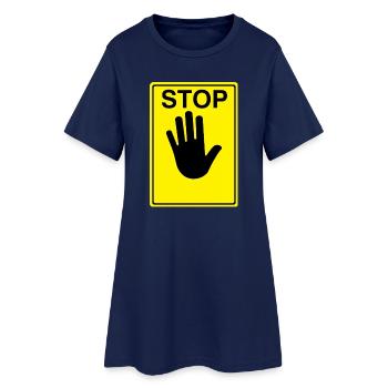 Stop Sign Logo - Women’s T-Shirt Dress - light navy - Front