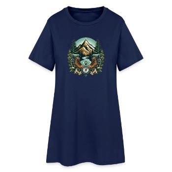 Logo de randonnée - Robe T-shirt Femme - marine clair - Devant
