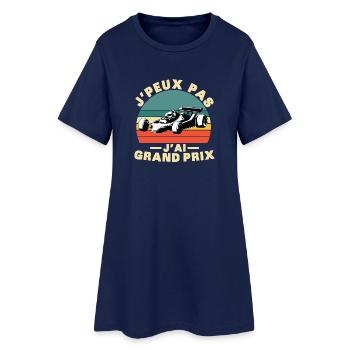 Je peux pas J'ai grand prix - Robe T-shirt Femme - marine clair - Devant