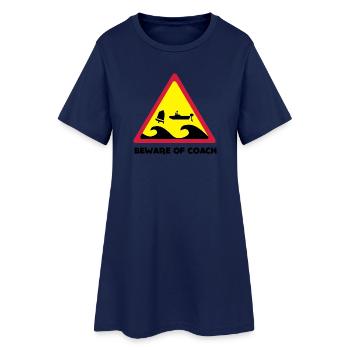 Méfiez-vous de l'entraîneur - Opti édition - Robe T-shirt Femme - marine clair - Devant