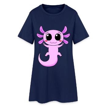 Axolotl Peace Sign - Women’s T-Shirt Dress - light navy - Front