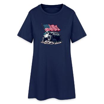 American Off-Road - Women’s T-Shirt Dress - light navy - Front