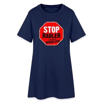 Radler ist Bierquälerei - Frauen T-Shirt-Kleid - Light Navy - Vorne