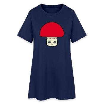 Kawaii Pilz Kawaii Chibi Kawaii food - Frauen T-Shirt-Kleid - Light Navy - Vorne