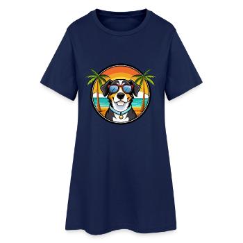 Entlebucher Sennenhund Rasse Cartoon Sonnenbrille - Frauen T-Shirt-Kleid - Light Navy - Vorne
