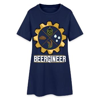 Emblème du Beergineer Brau-Gear - Robe T-shirt Femme - marine clair - Devant