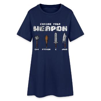 C++ Phyton C Java Software Programmer Coder Witz - Frauen T-Shirt-Kleid - Light Navy - Vorne