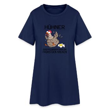 Landwirt Landwirte Huhn Hühner - lustiger Spruch - Frauen T-Shirt-Kleid - Light Navy - Vorne
