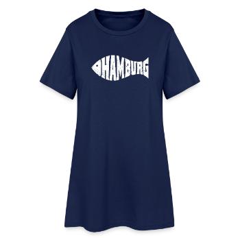 Hamburg City Lettrage nord-allemand Fischform - Robe T-shirt Femme - marine clair - Devant