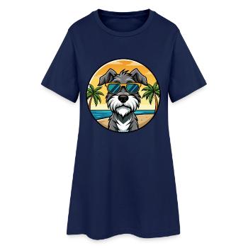 Deutscher Wachtelhund Lunettes de soleil de dessin animé de race de chien - Robe T-shirt Femme - marine clair - Devant