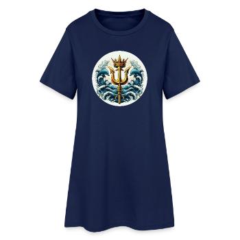 Trident Symbol - Women’s T-Shirt Dress - light navy - Front