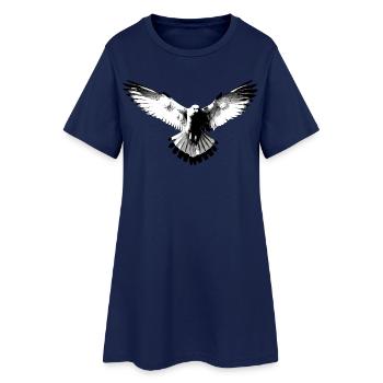 Falcon black and white - Women’s T-Shirt Dress - light navy - Front