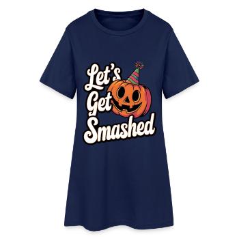 Lass uns zerschlagen werden - Frauen T-Shirt-Kleid - Light Navy - Vorne