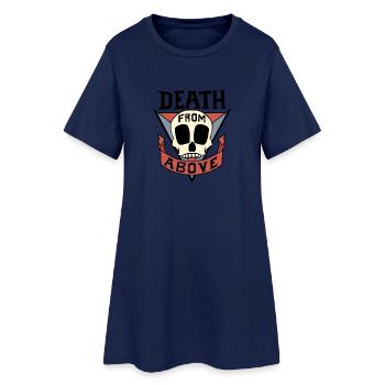 Death from above ! - Pour fond clair ! - Robe T-shirt Femme - marine clair - Devant