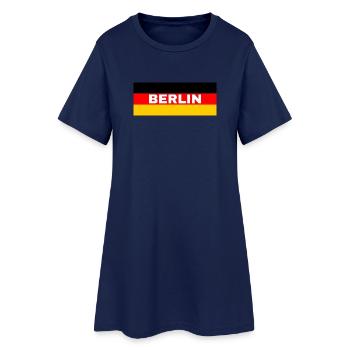 Berliner Stadt in deutscher Flagge - Frauen T-Shirt-Kleid - Light Navy - Vorne