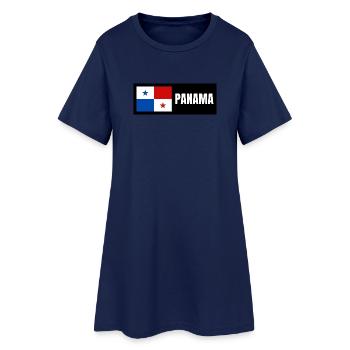 Drapeau du Panama - Robe T-shirt Femme - marine clair - Devant