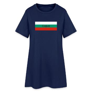 Sofia Stadt in bulgarischer Flagge - Frauen T-Shirt-Kleid - Light Navy - Vorne