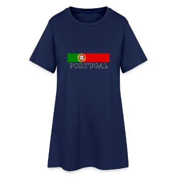 Portugal Stirnband - Frauen T-Shirt-Kleid - Light Navy - Vorne
