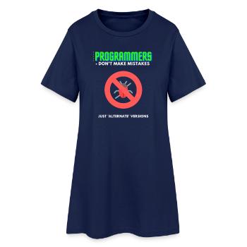 Programmer Debugging T-Shirt Men's - Women’s T-Shirt Dress - light navy - Front
